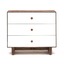 Merlin 3 drawer Dresser White/Walnut - Oeuf NYC